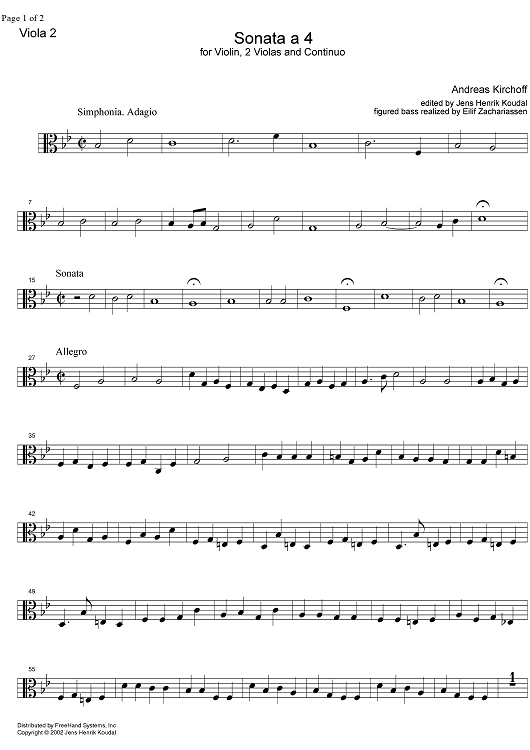 Sonata a 4 - Viola 2