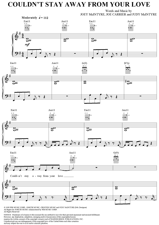 Couldn't Stay Away from Your Love