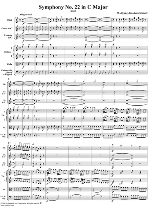 Symphony No. 22 in C Major, K162 - Full Score