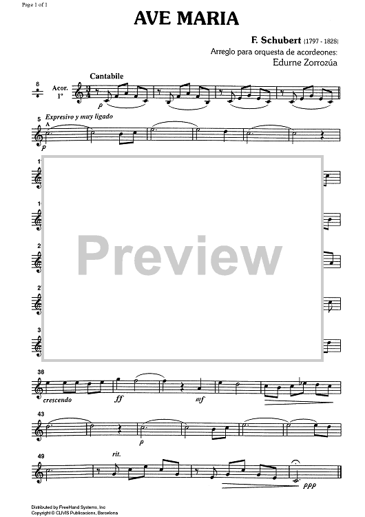 Ave Maria - Accordion 1