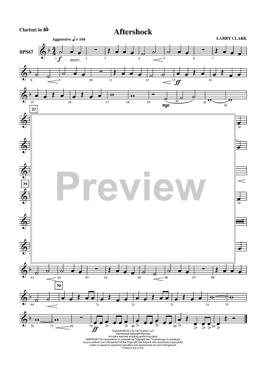 Aftershock - Clarinet in Bb