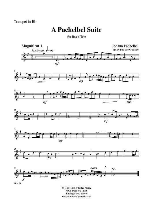 A Pachelbel Suite - Trumpet in B-flat