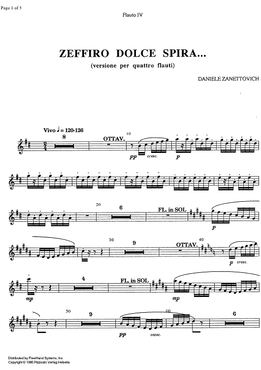 Zeffiro Dolce Spira... - Flute 4