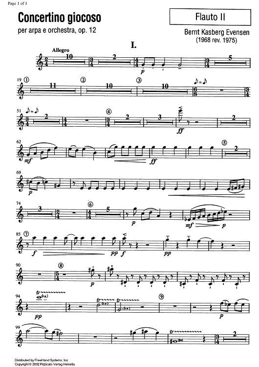 Concertino giocoso Op. 12 - Flute 2