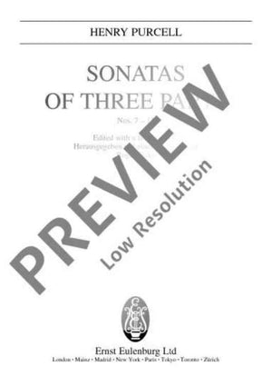 12 Sonatas of Three Parts - Full Score