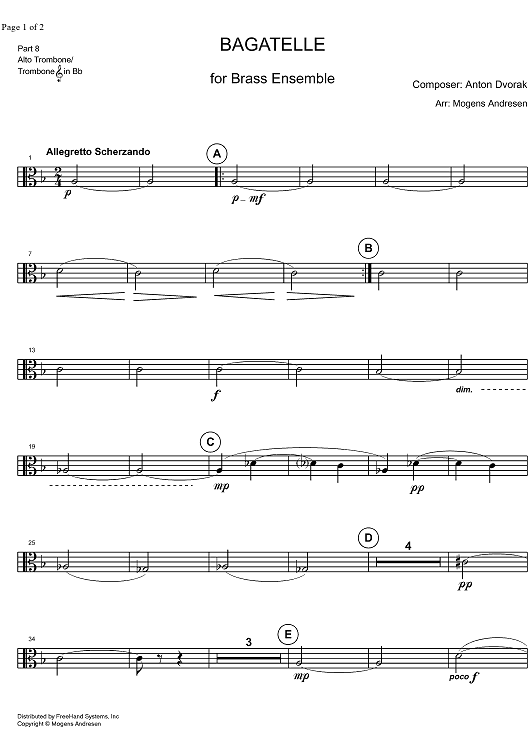 Bagatelle - Alto Trombone