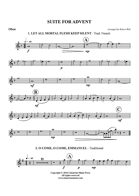 Suite for Advent - Oboe