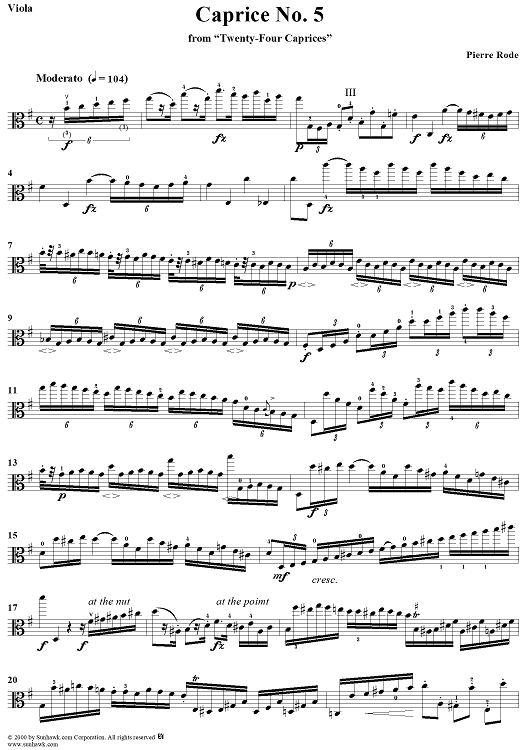 Caprice No. 5 from "Twenty-Four Caprices"