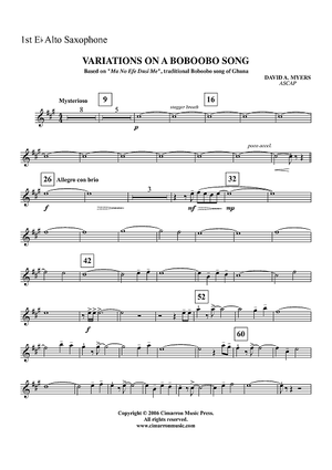 Variations on a Boboobo Song - E-flat Alto Saxophone 1