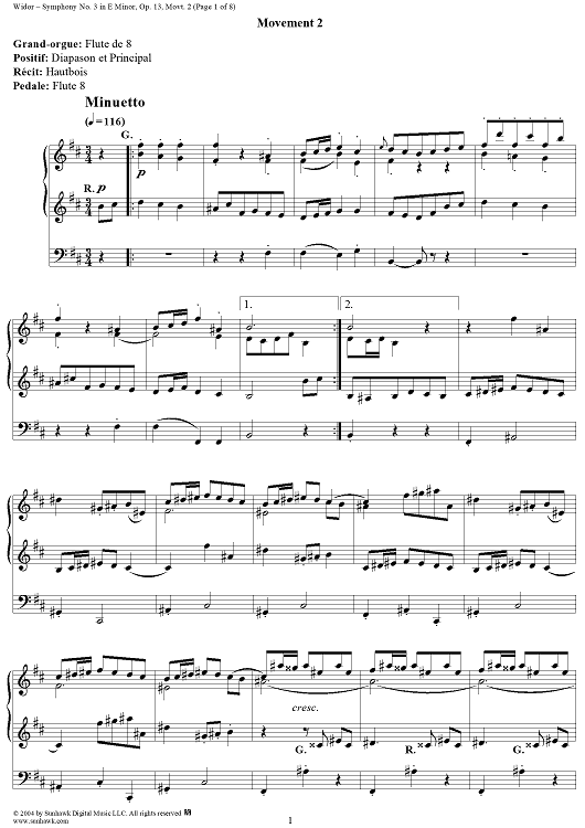 Symphony No. 3 in E Minor, Op. 13: Movt. 2