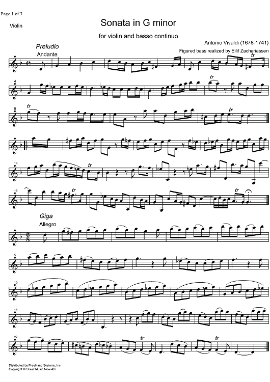 Sonata g minor - Violin