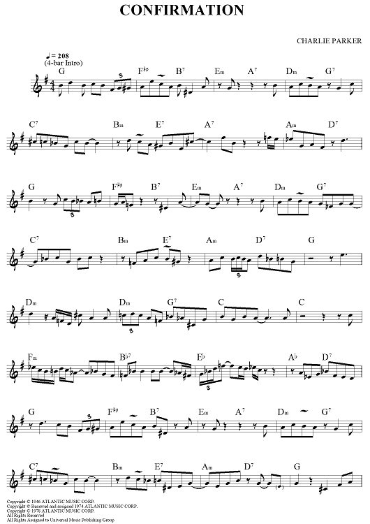 Confirmation - Bb Instruments