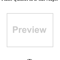 Piano Quintet in B-flat Major, Movement 1 - Piano Score