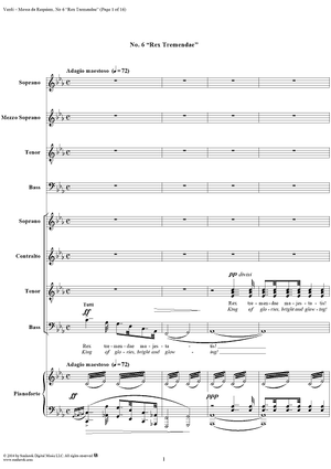 Messa da Requiem: No. 6. Rex Tremendae