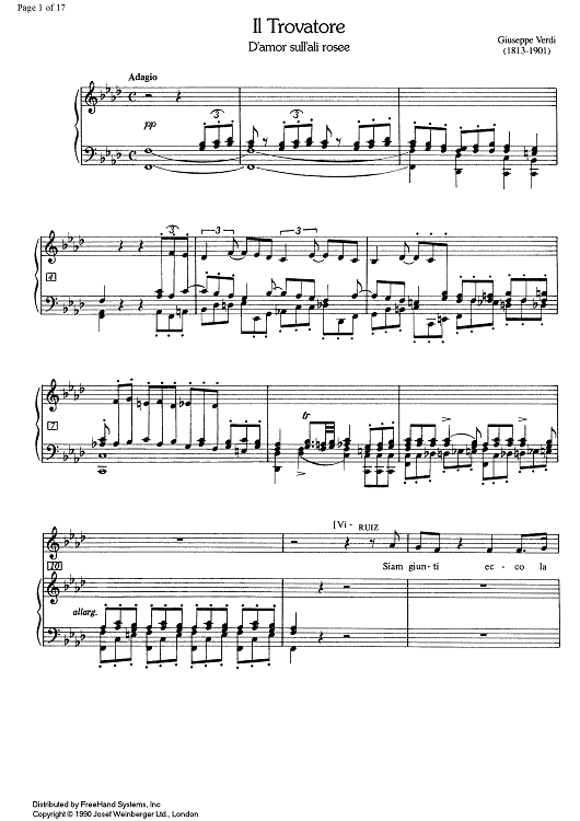 D'amor sull'ali rosee from Il Trovatore