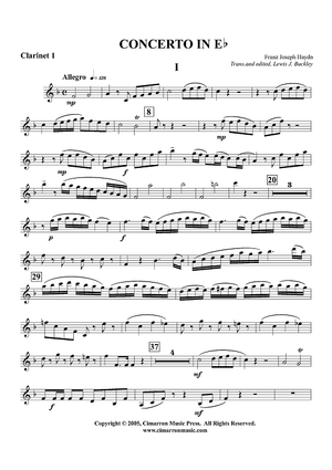 Concerto in E-flat - Clarinet 1