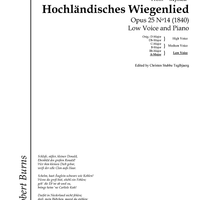 Hochländisches Wiegenlied Op.25 No.14