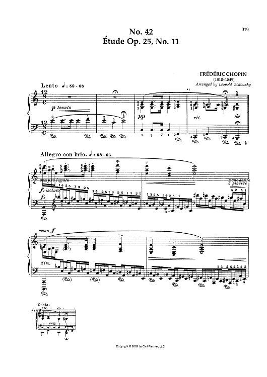 No. 42 - Étude Op. 25, No. 11