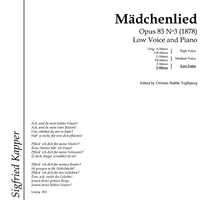 Mädchenlied Op.85 No. 3