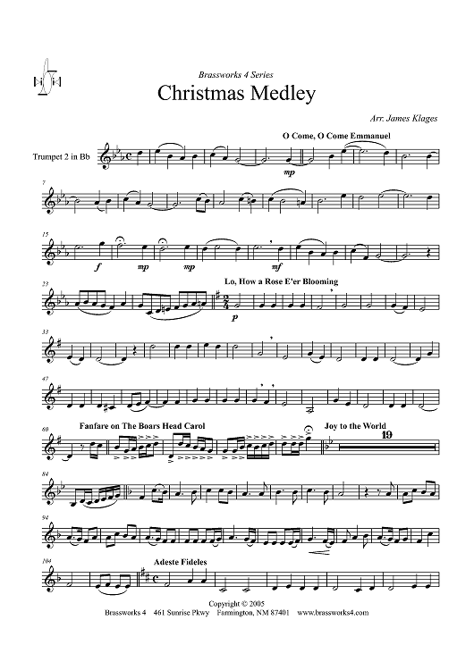 Christmas Medley - Trumpet 2