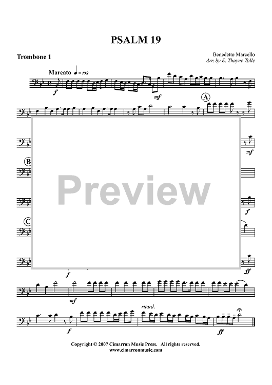 Psalm 19 - Trombone 1