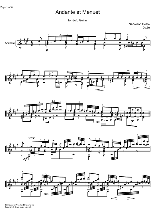 Andante et Menuet Op.39