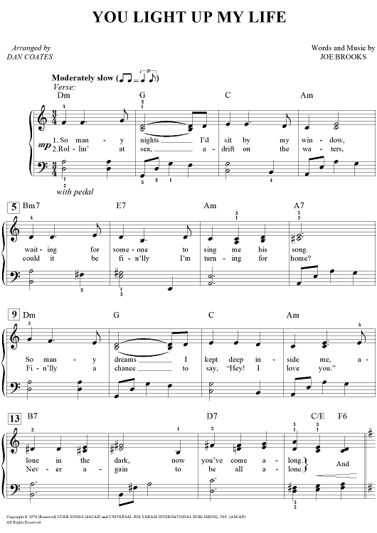 You Light Up My Life