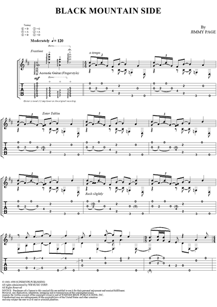 lyricページ Black Mountain Side