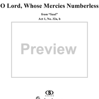 Saul Oratorio, Act 1, no.32a, b.: O Lord, Whose Mercies Numberless, Air