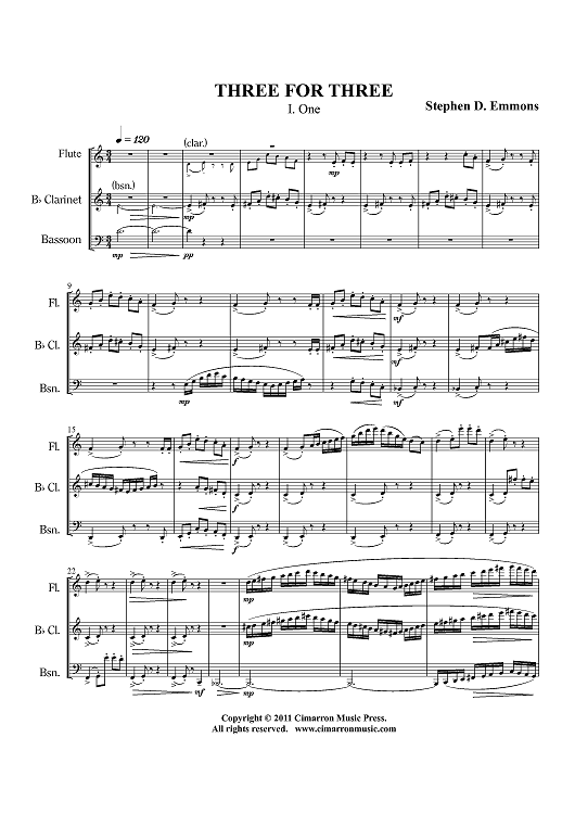 Three for Three - Score