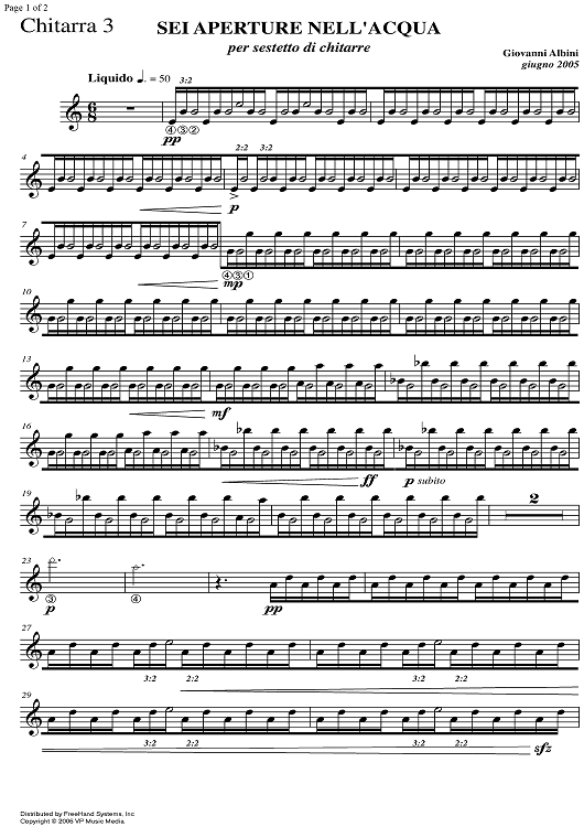 Sei aperture nell'acqua - Guitar 3