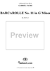 Barcarolle no. 11 in G minor - Op. 105, no. 1