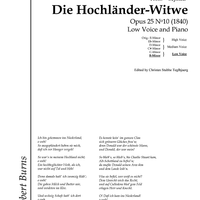 Die Hochländer-Witwe Op.25 No.10