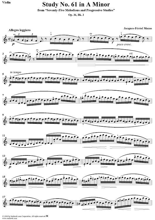 Study No. 61 in A Minor