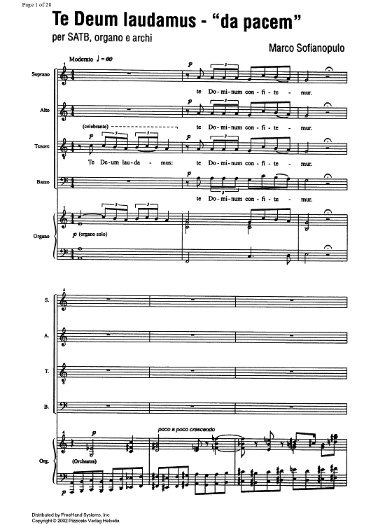 Te Deum laudamus - "da pacem"