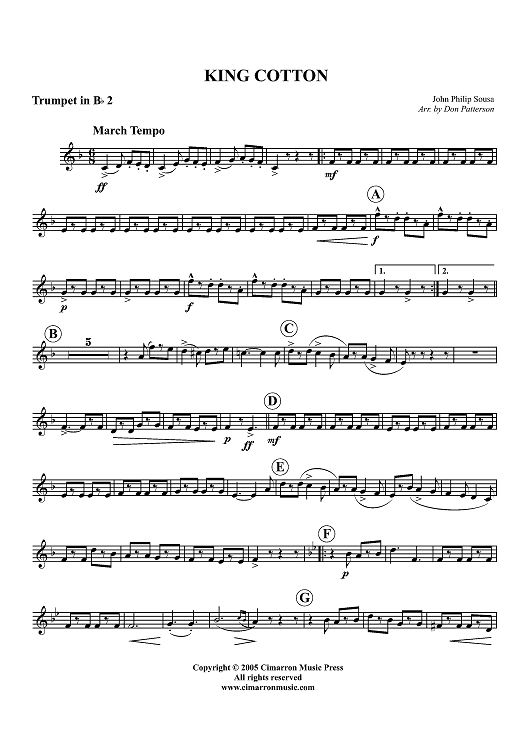 King Cotton - Trumpet 2 in B-flat