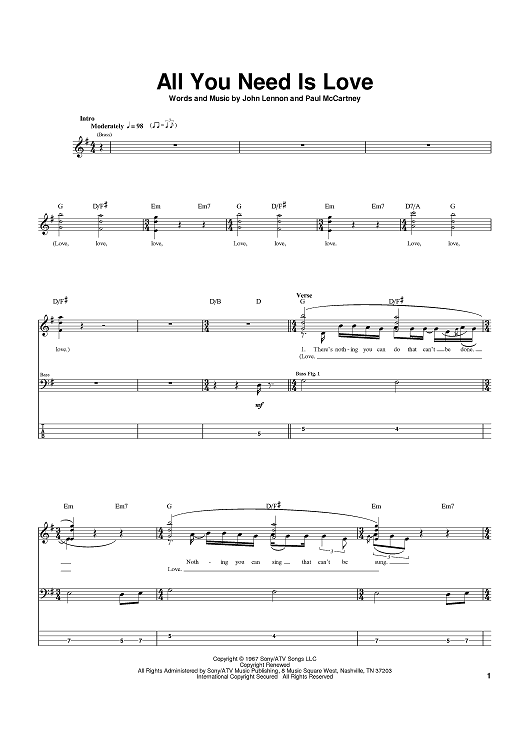 All You Need Is Love