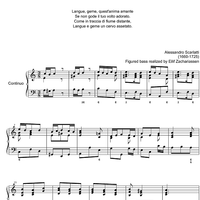 Langue geme quest' anima - Score