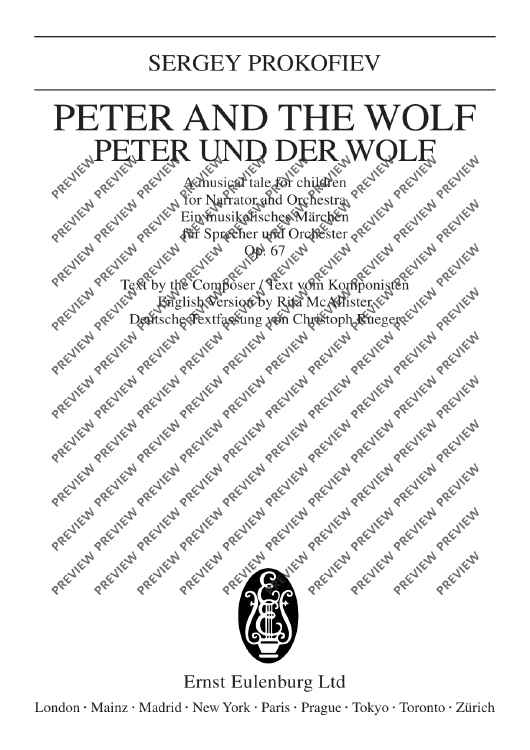 Peter and the Wolf - Full Score