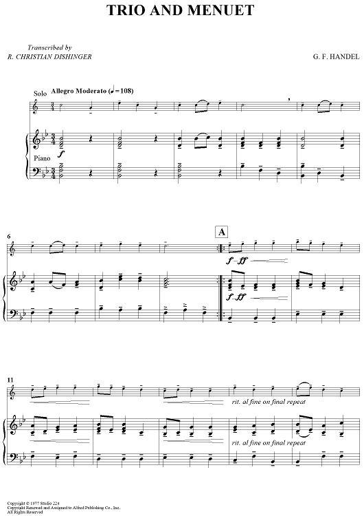 Trio And Menuet
