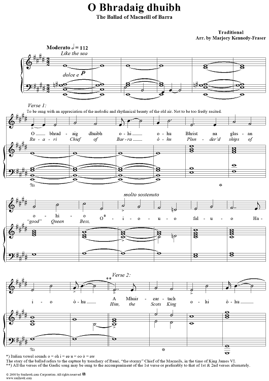 Ballad of Macneill of Barra, O Bhradaig dhuibh