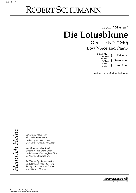 Die Lotusblume Op.25 No. 7