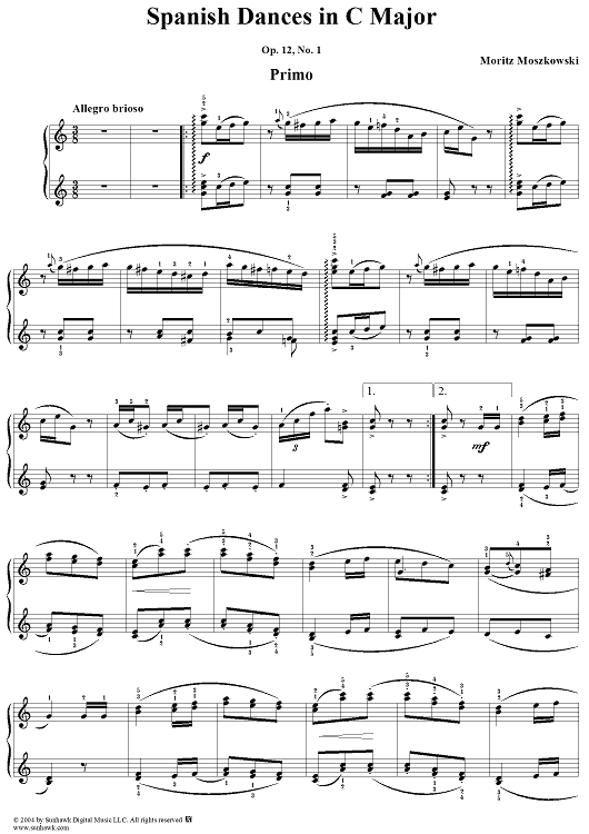 Spanish Dance in C Major, Op. 12, No. 1
