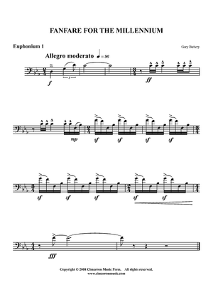 Fanfare for the Millennium - Euphonium 1 BC/TC