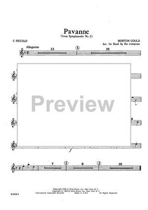 Pavanne (from Symphonette No. 2) - C Piccolo