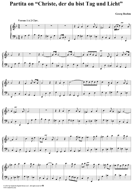 Partita on "Christe, der du bist Tag und Licht"