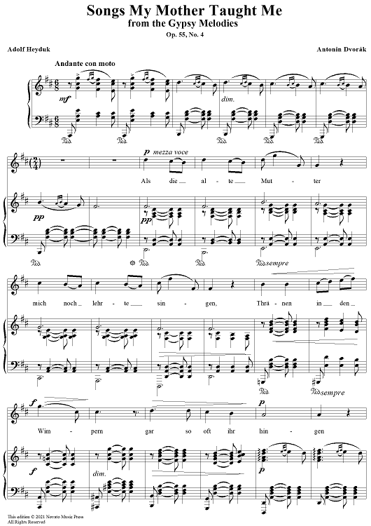 Gypsy Melodies, op. 55, no. 4: Songs My Mother Taught Me