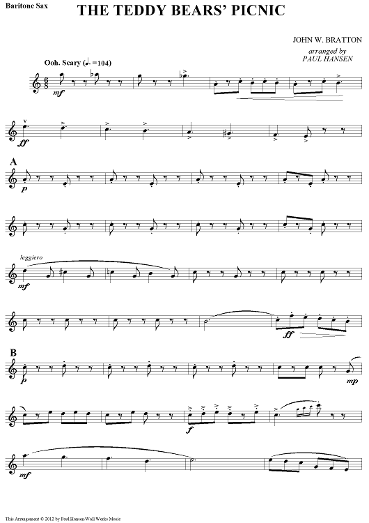 The Teddy Bears' Picnic - Baritone Sax