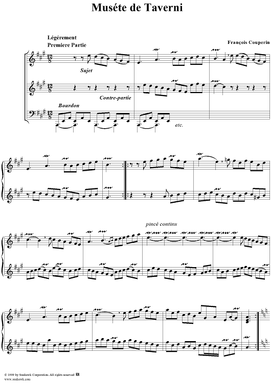 Harpsichord Pieces, Book 3, Suite 15, No. 5: Muséte de Taverni