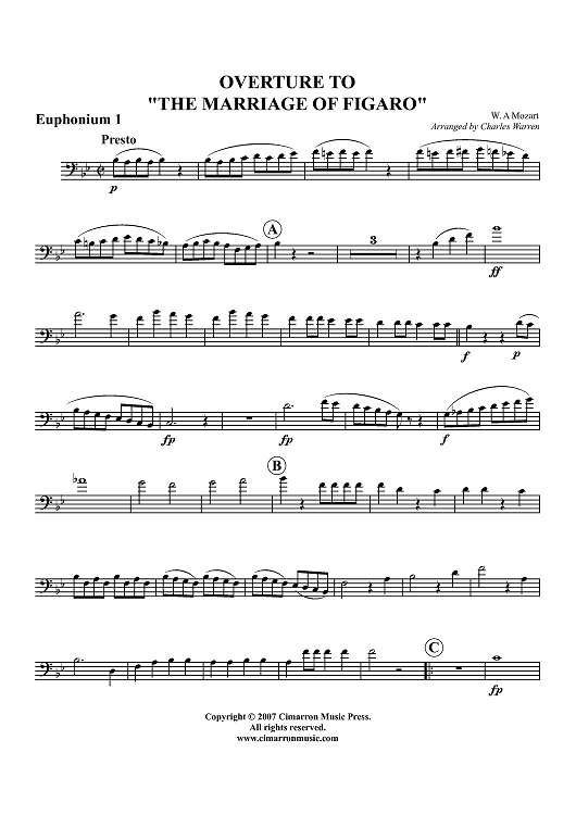 Overture to "The Marriage of Figaro" - Euphonium 1 BC/TC
